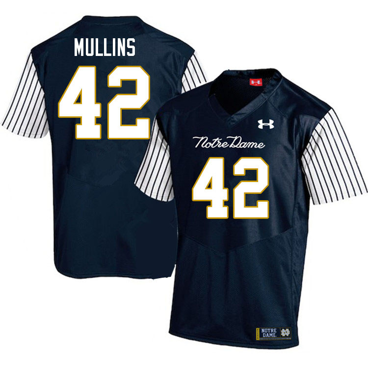 Men #42 Cole Mullins Notre Dame Fighting Irish College Football Jerseys Stitched-Alternate